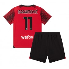 AC Milan Zlatan Ibrahimovic #11 Hjemmedraktsett Barn 2023-24 Kortermet (+ korte bukser)